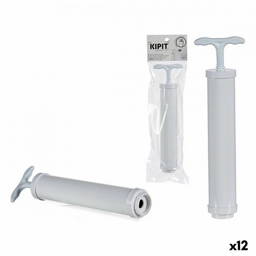 Manual vacuum pump White Plastic 9 x 30 x 4 cm (12 Units) image 1