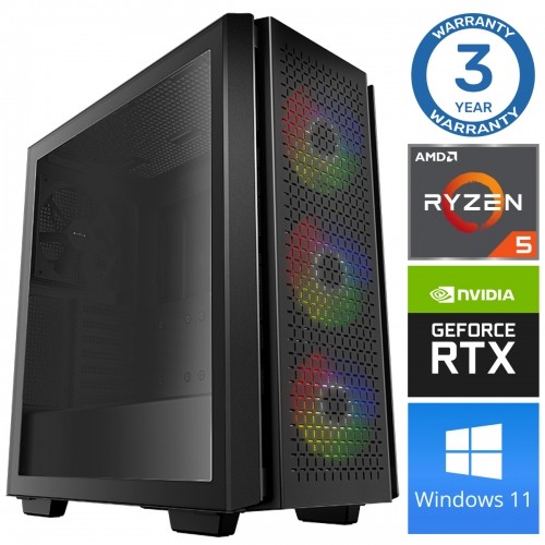 INTOP Ryzen 5 5600X 32GB 240SSD M.2 NVME+1TB RTX4060Ti 8GB WIN11 image 1