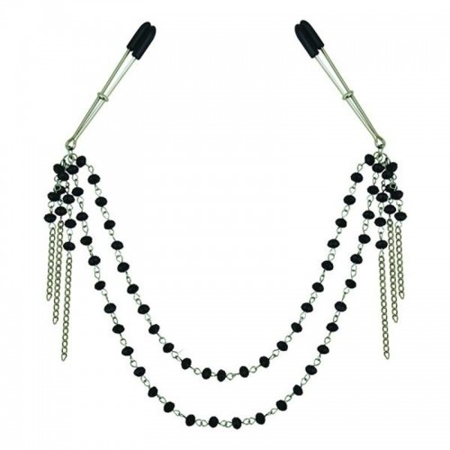 Midnight Black Jeweled Nipple Clips Черные накладки на соски Sportsheets SS520-31 image 1