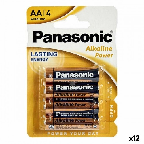 Щелочные батарейки Panasonic 1x4 LR6APB LR6 AA (12 штук) image 1