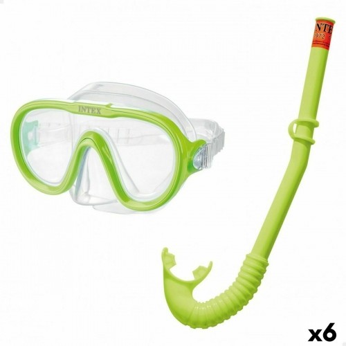 Snorkel Goggles and Tube Intex Adventurer Green image 1