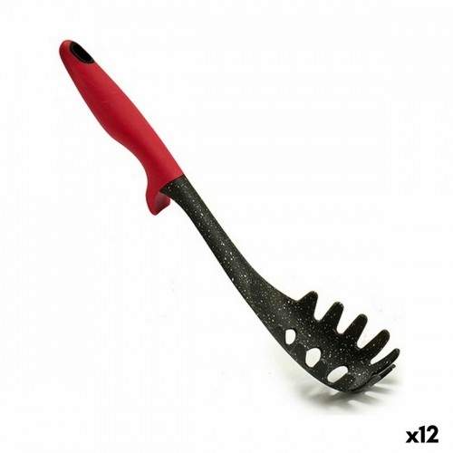 Pasta Spoon Black Red Nylon 6 x 32 x 7 cm (12 Units) image 1