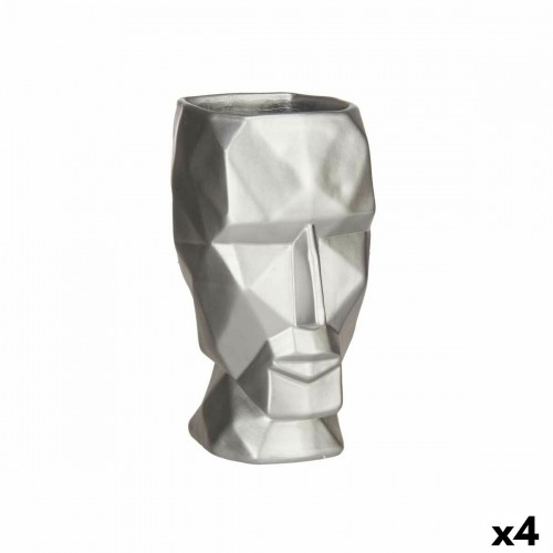 Gift Decor Кувшин 3D Лицо Серебристый полистоун 12 x 24,5 x 16 cm (4 штук) image 1