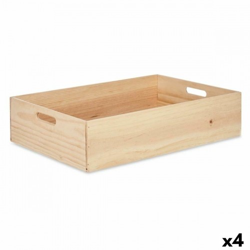 Decorative box Pine 40 x 14 x 60 cm (4 Units) image 1