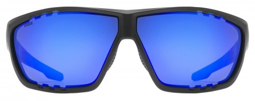 Velosipedu brilles Uvex sportstyle 706 black matt / mirror blue image 1