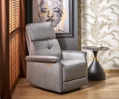 Halmar SEMIR leisure chair, grey image 1