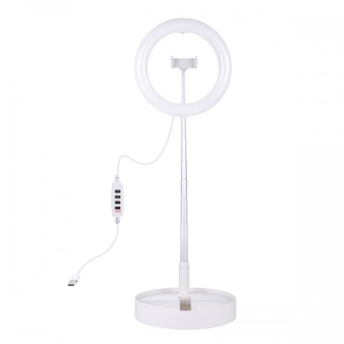 Puluz LED Ring Lamp 26cm with Folding Desktop Holder up to 138cm, USB image 1