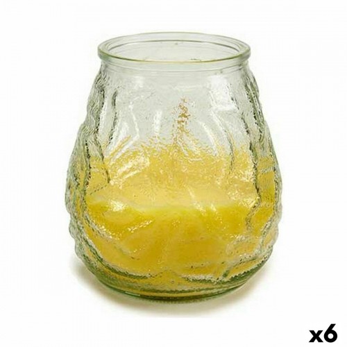 Scented Candle Yellow Transparent Citronela 9 x 9,5 x 9 cm (6 Units) image 1