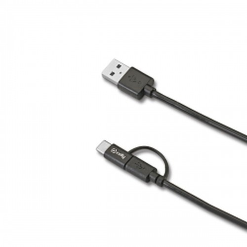 USB-C Cable to USB Celly USBCMICRO Black image 1