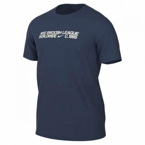 Men’s Short Sleeve T-Shirt Nike TEE ESS CORE 4 DM6409 410  Navy Blue image 1