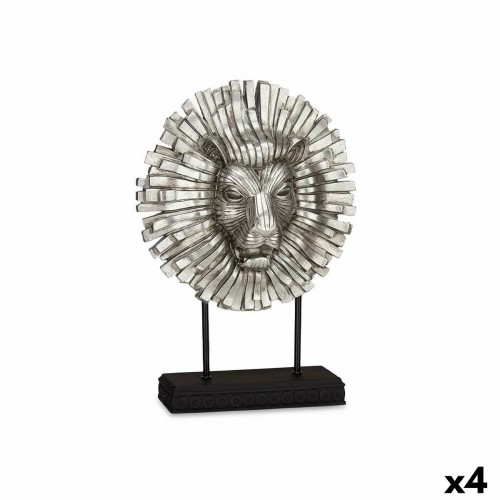Decorative Figure Lion Silver 28 x 38,5 x 11,5 cm (4 Units) image 1