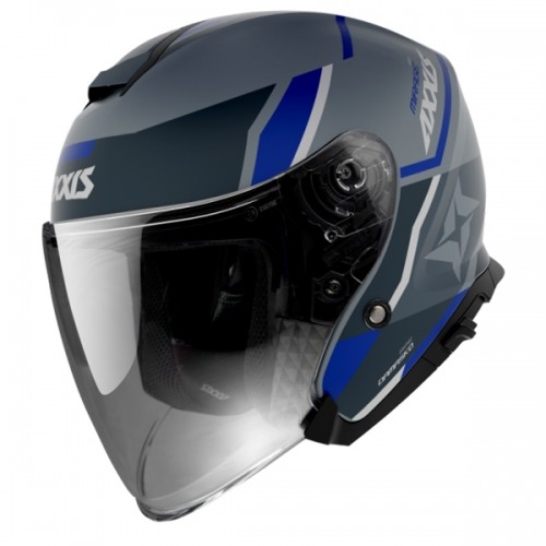 Axxis Helmets, S.a. Mirage SV Damasko (XL) D7 GreyBlueMat ķivere image 1