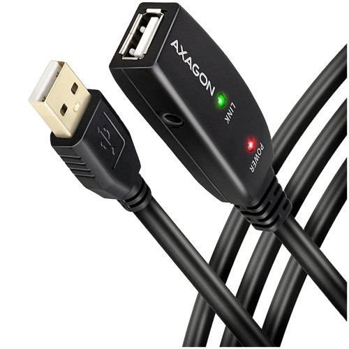 Axagon ADR-215 Active extension USB 2.0 A-M > A-F cable, 15 m long. Power supply option. image 1