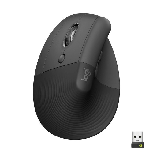 Оптическая эргономичная мышь Logitech Lift Чёрный Серый image 1