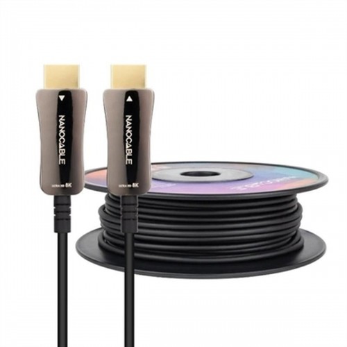 HDMI Cable NANOCABLE 10.15.2150 8k ultra hd 48 gbit/s 50 m Black image 1