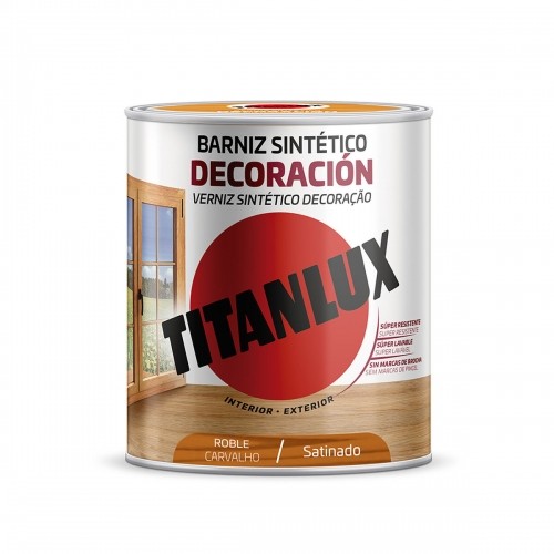 Synthetic varnish Titanlux m11100214 Satin finish Oak 250 ml image 1