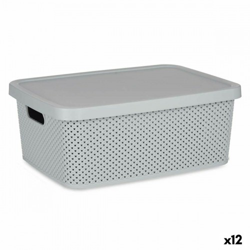 Kipit Контейнер для хранения с крышкой Серый Пластик 13 L 28 x 15 x 39 cm (12 штук) image 1