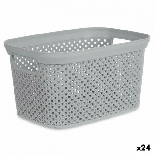 Kipit Veļas Grozs Pelēks Plastmasa 3 L 16,5 x 12,5 x 23 cm (24 gb.) image 1