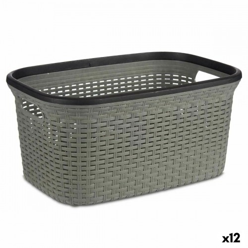 Kipit Veļas Grozs Pelēks Plastmasa 36 L 36 x 25,5 x 53 cm (12 gb.) image 1