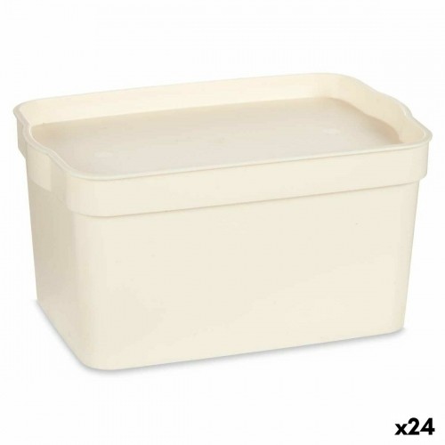 Kipit Uzglabāšanas Kaste ar Vāku Krēmkrāsa Plastmasa 2,3 L 13,5 x 11 x 20 cm (24 gb.) image 1