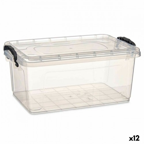 Kipit Контейнер для хранения с крышкой Прозрачный Пластик 8,5 L 23,5 x 15,5 x 37 cm (12 штук) image 1