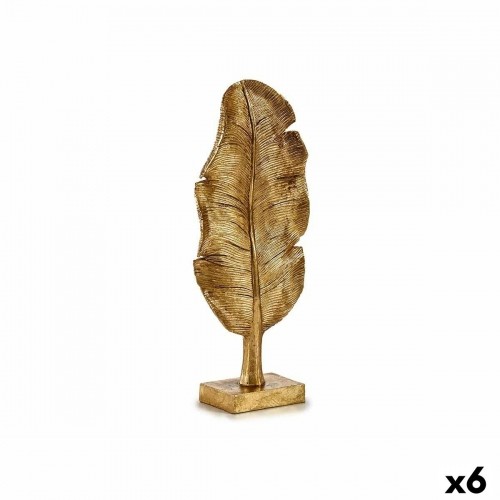 Gift Decor Dekoratīvās figūriņas Augu lapa Bronza 8 x 43,5 x 17 cm (6 gb.) image 1