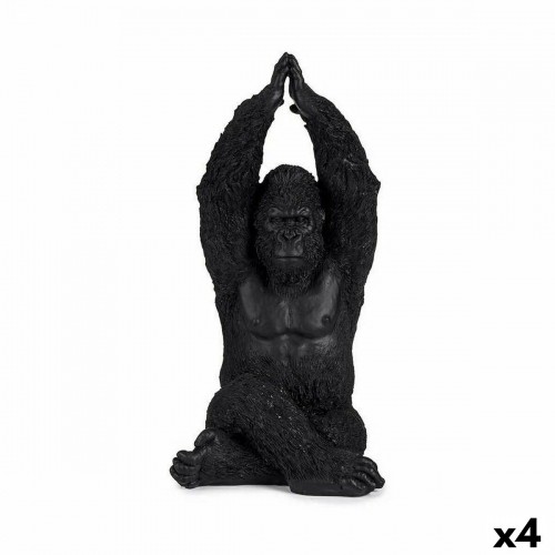 Gift Decor Dekoratīvās figūriņas Gorilla Yoga Melns 18 x 36,5 x 19,5 cm (4 gb.) image 1