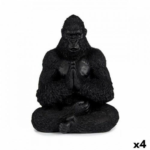 Gift Decor Декоративная фигура Горилла Yoga Чёрный 16 x 28 x 22 cm (4 штук) image 1