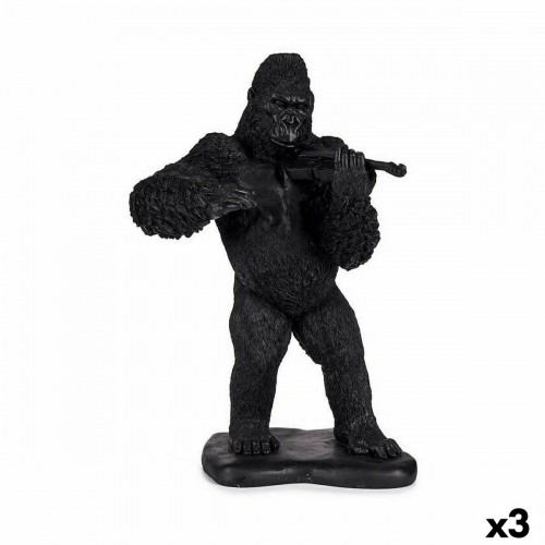 Gift Decor Dekoratīvās figūriņas Gorilla Sīkums Melns 17 x 41 x 30 cm (3 gb.) image 1