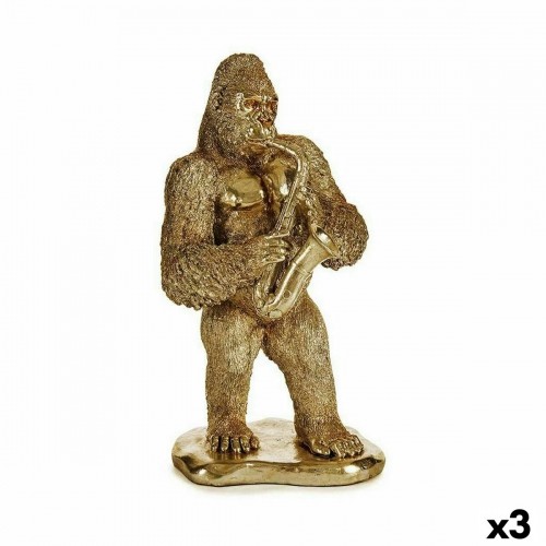 Gift Decor Dekoratīvās figūriņas Gorilla Saksofons Bronza 18,5 x 38,8 x 22 cm (3 gb.) image 1