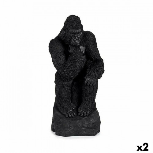 Gift Decor Dekoratīvās figūriņas Gorilla Melns 20 x 45 x 20 cm (2 gb.) image 1
