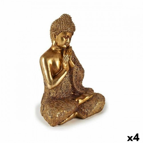 Gift Decor Dekoratīvās figūriņas Buda Sēžu Bronza 17 x 33 x 23 cm (4 gb.) image 1