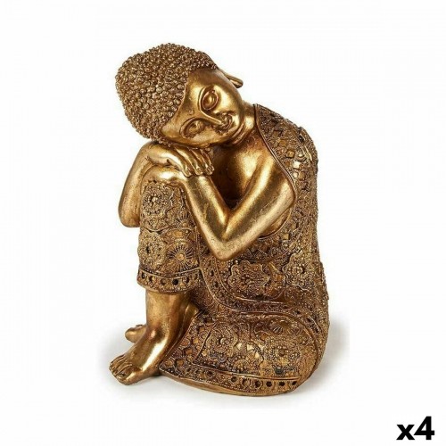 Decorative Figure Buddha Sitting Golden 20 x 30 x 20 cm (4 Units) image 1