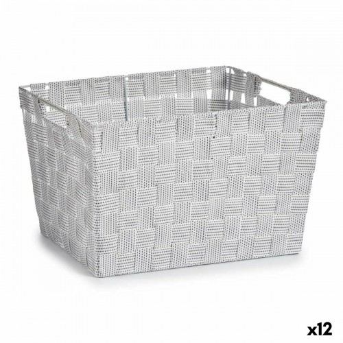 Kipit Veļas Grozs Balts Drāna 10 L 25 x 20 x 35 cm (12 gb.) image 1