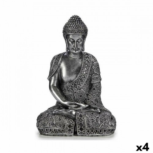 Decorative Figure Buddha Sitting Silver 17 x 32,5 x 22 cm (4 Units) image 1