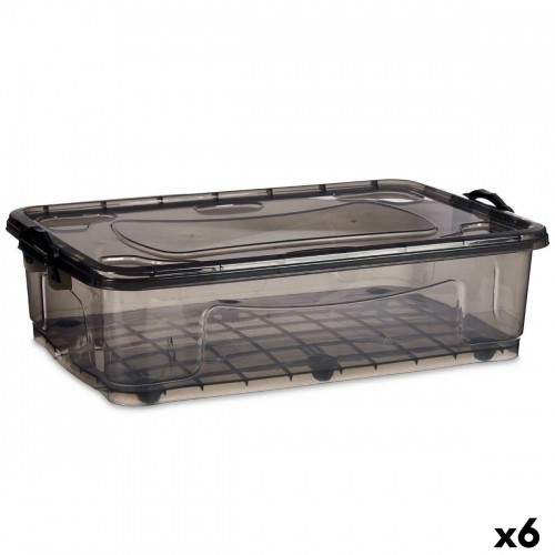Kipit Коробка для хранения с колесами Антрацитный Пластик 40 L 46,5 x 20 x 72,5 cm (6 штук) image 1