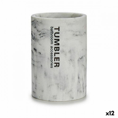 Toothbrush Holder Tumbler White Resin 7,5 x 10,2 x 7,5 cm (12 Units) image 1