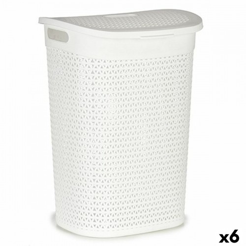 Kipit Корзина для белья Белый Пластик 60 L 43,5 x 57,5 x 34 cm (6 штук) image 1