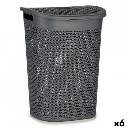 Kipit Veļas Grozs Antracīts Plastmasa 60 L 43,5 x 57,5 x 34 cm (6 gb.) image 1