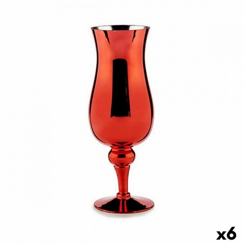 Candleholder Crystal Red 13,5 x 35 x 13,5 cm (6 Units) image 1