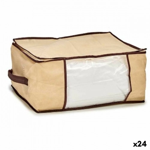 Kipit Soma uzglabāšanai Krēmkrāsa Poliesters polipropilēns 27 L 45 x 30 x 20 cm (24 gb.) image 1