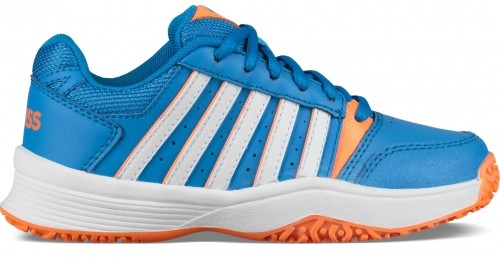 Tennis shoes for kids K-SWISS COURT SMASH OMNI blue/orange/white, size UK 10,5 (EU 28,5) image 1