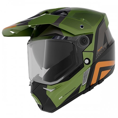 Axxis Helmets, S.a. Wolf DS HYDRA (M) B6 GreenMat ķivere image 1