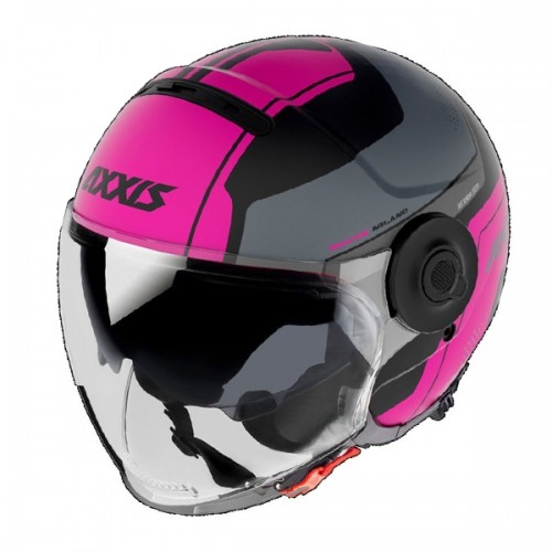 Axxis Helmets, S.a. Raven SV MILANO (M) B8 MelnSarkanMat ķivere image 1