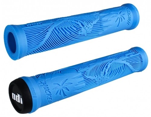 Stūres rokturi ODI Hucker Signature 160mm No Flange Light Blue image 1