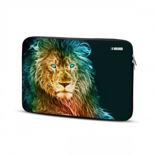 Laptop Cover Subblim Lion Multicolour image 1