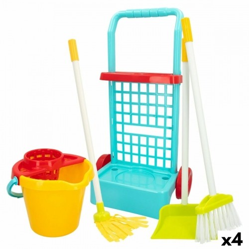 Cleaning Trolley with Accessories Colorbaby My Home 30,5 x 55,5 x 19,5 cm (4 Units) image 1