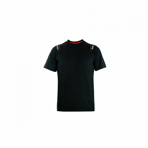 Short Sleeve T-Shirt Sparco Tech Stretch Trenton Black image 1