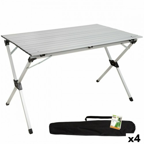 Folding Table Aktive Silver Aluminium 110 x 70 x 70 cm (4 Units) image 1