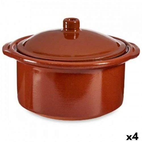 Casserole with Lid Baked clay 1,5 L 22 x 14,5 x 20 cm (4 Units) image 1